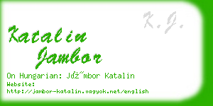 katalin jambor business card